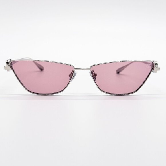 NEW VALENTINO SUNGLASSES VLS-135C SILVER/PINK WOMEN CAT EYE EYEWEAR - Picture 3 of 12